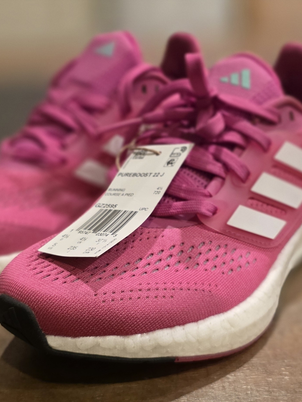 🏃‍♀️👟 Adidas Kids Pink and White Running Sneakers